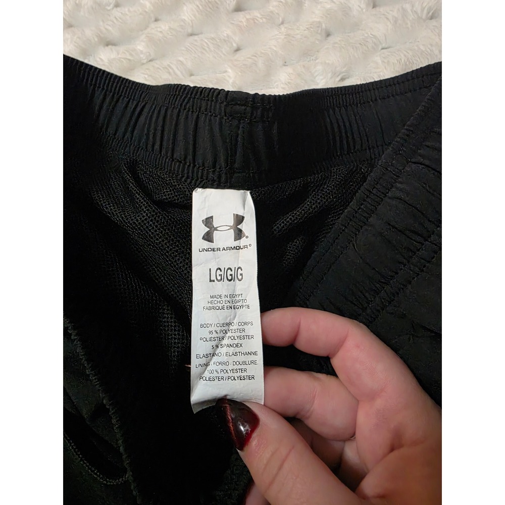Under Armour Mens Black Athletic Training Shorts Large 7 Inseam Pockets - Picture 3 of 7